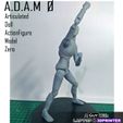 ADAMBA Articulated / Dall ActionFigure Madel Zero Acai LAPTOP & 3DPRINTER A.D.A.M 0 (Articulated Doll Actionfigure Model 0) - Resin 3D Printed
