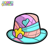 197_cutter.png EASTER COLORS HAT COOKIE CUTTER MOLD