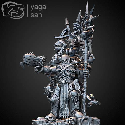 Download Stl File Faceless Cyber Chaos Sorcerer 3d Printable Model Cults