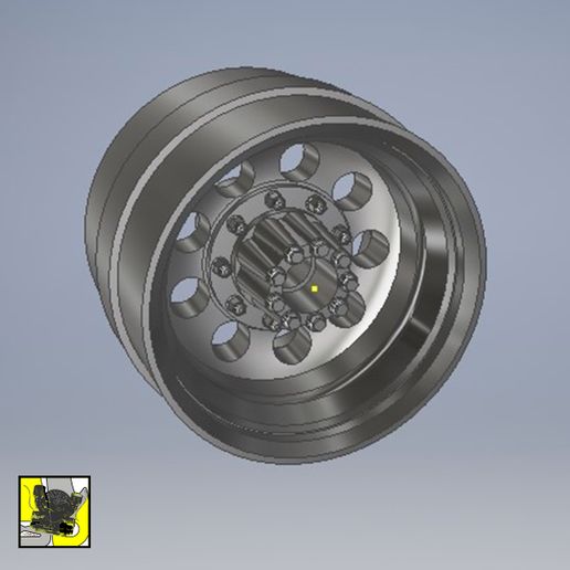 0104_Rims_Truck_offroad_0104-(REAR)_(R2).jpg STL file 1/64 Scale Offroad Truck Rims・Model to download and 3D print, PWLDC