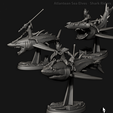 AtlanteanSeaElves_SharkRiders.png Elfos marinos atlantes - Jinetes de tiburón / Tiburones ferales