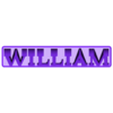 William_Elegant.STL William 3D Nametag - 5 Fonts