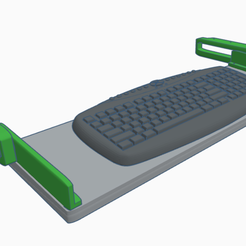 Painted-Front-Extended.png Keyboard Sliders - Sliding Shelf Brackets For PC Desk
