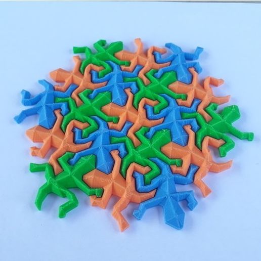 Escher Lizards 3D model