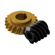 CD75İ5WHGK1.png Worm Gear - Center D. 75 mm - Ratio 5 & 10 - Worm with Hole