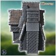 5.jpg Tiled-roof medieval building with fireplace, access staircase and archway (19) - Medieval Gothic Feudal Old Archaic Saga 28mm 15mm RPG