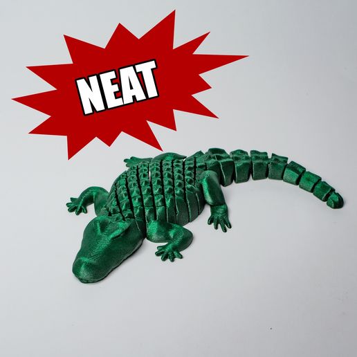 Floppy Alligator - Articulating flexi alligator 3D model
