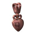 Crown-heart-motif-pendant-charm-10.jpg Pendentif vintage en forme de cœur avec attache Modèle d'impression 3D