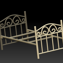 Capture.png 1/6 Scale Victorian Brass Bed Style frame for doll / kitbash