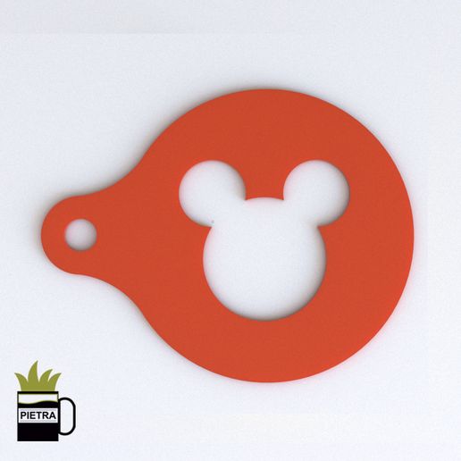 MICKY MOUSE DISNEY TEMPLATE TO DECORATE YOUR DISNEY BREAKFASTS - 3D model önizlemesi