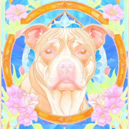 Color_200_200.jpg Caixa de luz Staffordshire Bull Terrier litofano