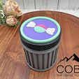 Candy-Container-LP2.jpg COMMERCIAL LISTING Storage Containers with screw on lid Small Medium and Large Sizes stl 3mf File, Wrapped Candy Container, 3D Printed Gift, Holiday Candy STL