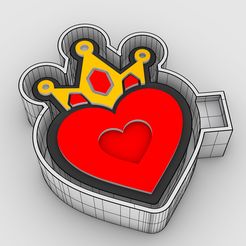 8_2-color.jpg STL file heart wreath - freshie mold - silicone mold box・3D printable model to download