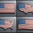 US-Flag-Laser-Vectors2-Pack-©.jpg USA Flag and Map Pack - Multilayer Laser Cutting Files
