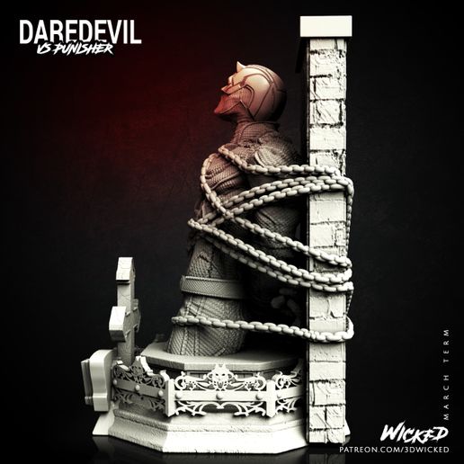 👤 Wicked Marvel: Netflix Daredevil Bust STLs ready for printing