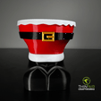 Candy-Bowl-Front-View-min.png STL file Santa Legs Christmas Candy Bowl (Support Free)・3D printer model to download