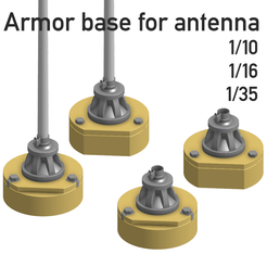 front.png Base de blindage Panther / Jagdpanther allemand pour antenne. 1/10, 1/16 et 1/35