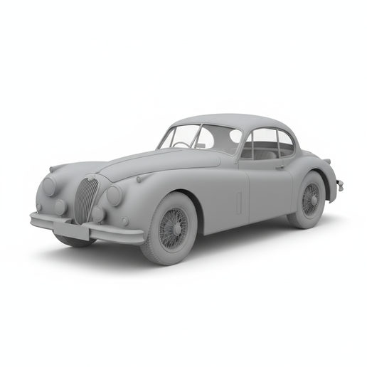 Jaguar XK150 hypercar, vehicle, classic car, truck, drift car, pickup, race car, diorama, sports car, car 3D, muscle car, supercar, vintage car, car model, SUV, JDM, automobile, garage, car, car STL