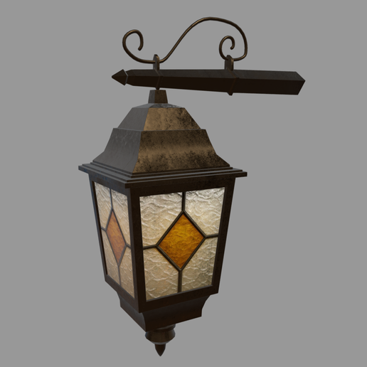 Vintage Antique Lamp // Design 02 3D model