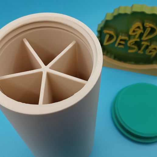 Weed Pre Rolled Cones 5 Divider stash Box - 3D model önizlemesi