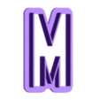 M_Ucase.stl heinrich - alphabet font - cookie cutter