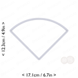 1-4_of_pie~4.5in-cm-inch-top.png Slice (1∕4) of Pie Cookie Cutter 4.5in / 11.4cm