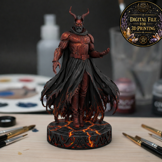 Lucifer STL – Infernal Fallen Angel Dark Fantasy Miniature for 3D Printing