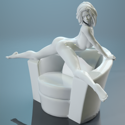 6c.png STL file Girl on chair model・3D printer model to download