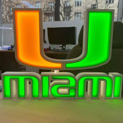 bild3.jpg Miami Hurricanes LED wall logo wall mount or stand