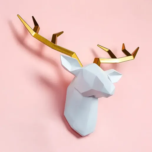 Poly Deer Head STL File