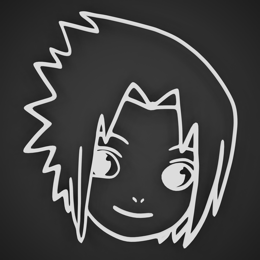 Sasuke 2d Sculpture 3D model