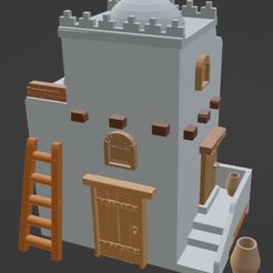 Casa-Vivienda-Escalera.jpg Housing. House for the Nativity Scene. Nativity Scenes