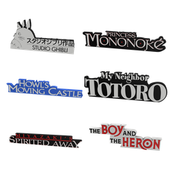 ghibli-pack.png Fichier STL 3D MULTICOLOR LOGO/SIGN - Studio Ghibli Movie Logos Pack・Idée pour impression 3D à télécharger