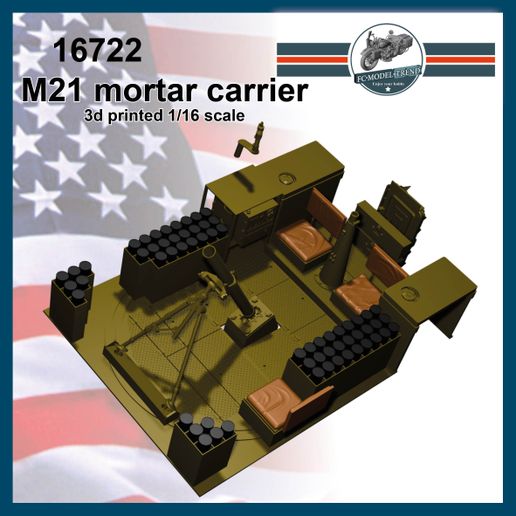 16722 M21 halftrack mortar carrier conversion 1/16 scale.