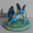 Swampert2.png Swampert 3D print model