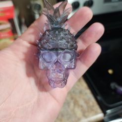 1000004913.jpg STL file Pineapple Skull・Design to download and 3D print