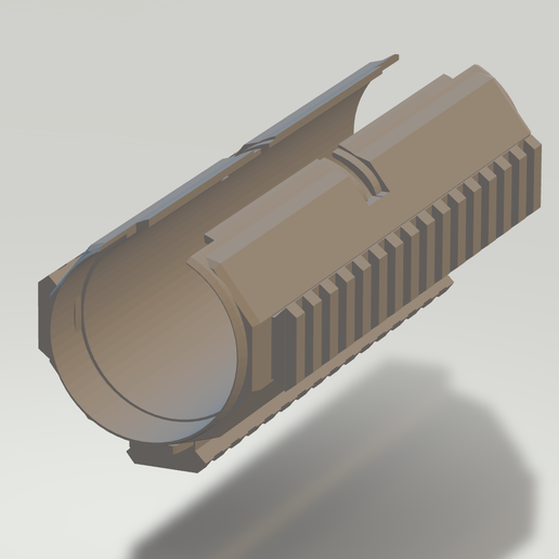 🔫 Full Rail Handguard for CYMA & JG MP5SD Airsoft AEG・ STL