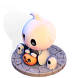 024.png Chibi Halloween Ghost 3D Model - Cute, Low Poly