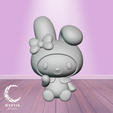 my-melody1.png My Melody cartoon style 3D STL - Kawaii Sanrio collectible figure