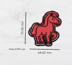 horse 1 cutter and stamp 3D model