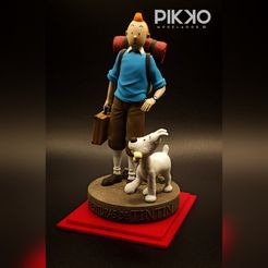 STL file TINTIN HEAD FOR CUSTOM PRINTED RESIN 3D SCALE FIGURE PLAYMOBIL  🐕・3D print object to download・Cults