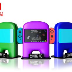 AmongUSRender1.jpg 3D file Among US Nintendo Switch Dock・3D print design to download, Shigeryu