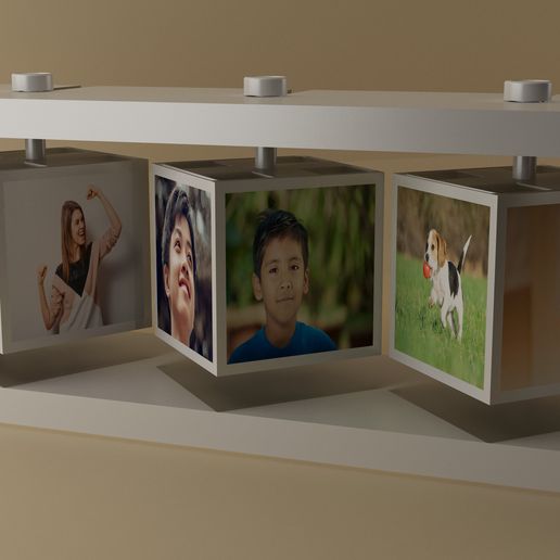 Free DWG file Floating photo display・3D print design to download・Cults