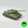 T34-85_01.jpg 3D file Tank Foldable T34-85・3D print design to download