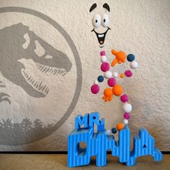 MR DNA Jurassic Park 3D Print.jpg STL-Datei Mr. DNA from Jurassic Park・3D-druckbare Vorlage zum herunterladen