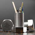 bs-2.png 🟠 Big Screw Hex Head Bolt Thread Pencil Holder
