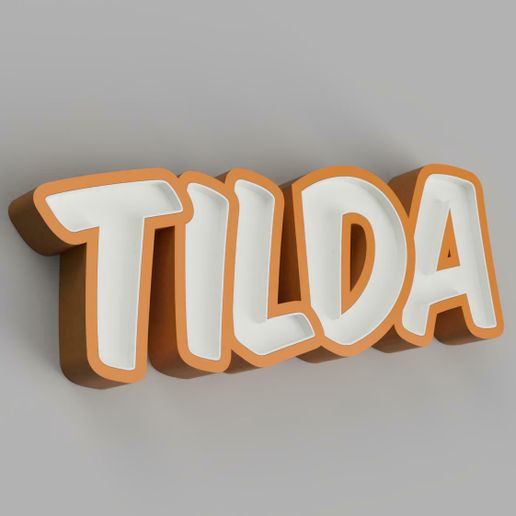 NAMELED TILDA - LED LAMP WITH NAME - 3D model önizlemesi
