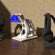 Model_14_CF.jpg HEADPHONE STAND WITH PHONE STAND - MODEL 14 - STRUCTURED SURFACE VERSION