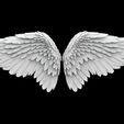 wing1.6.jpg Angel Wings - Overlapping Feather Structure 3d print