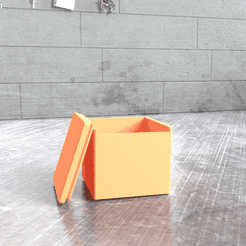107819-rendered-194808_gi.png STL file Simple Box with Sliding Lid/Cover - Get ORGANIZED Series.・3D printing model to download
